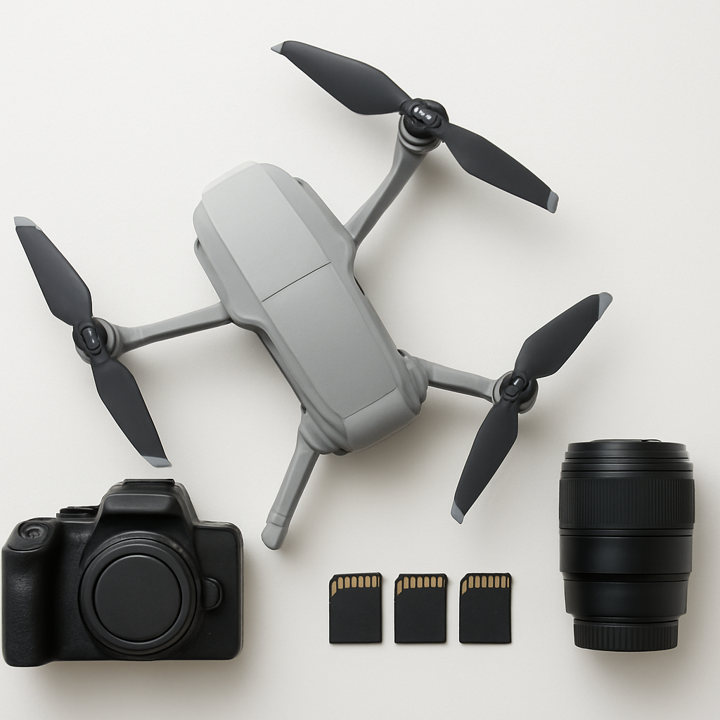 Professional camera and photography equipment for real estate listings